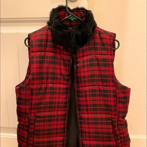 Chaps-vest with faux fur